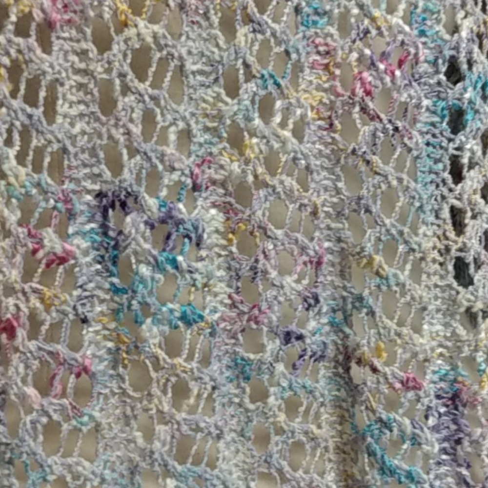 St John Sport Multi Color Delicate Knit Keyhole Sweater - Picture 9 of 10